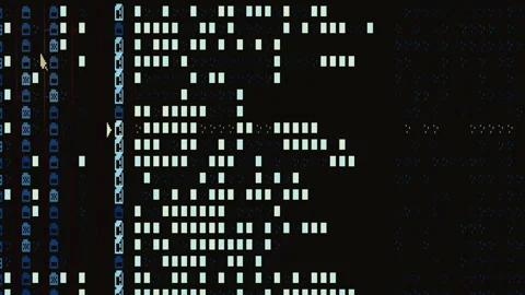 Programmer navigating text user interface on screen Video stock 346525823