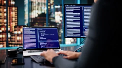 Programmer At Office Coding Website Software Stock Footage 314930654