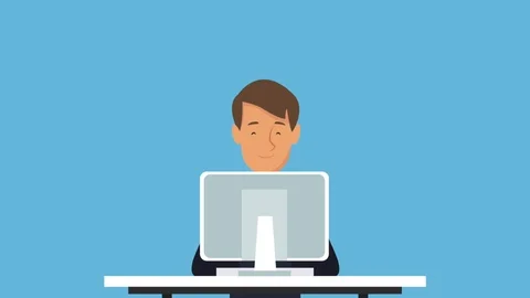 Programmer at office HD animation Stock Footage 88280702