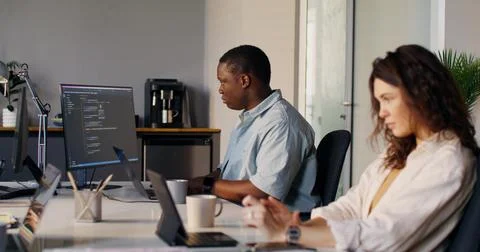 Programmer in the office Stock Photos