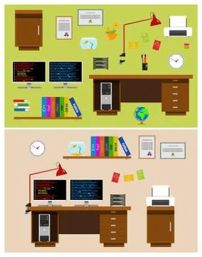 Programmer Office Space Stock-Illustration