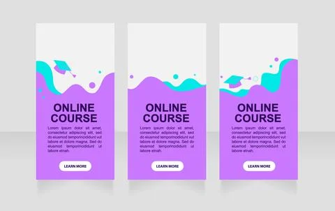 Programmer online course web banner design template Illustrazione stock