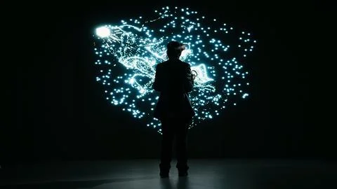 Programmer optimizes AI neural network data flow using virtual reality Foto stock
