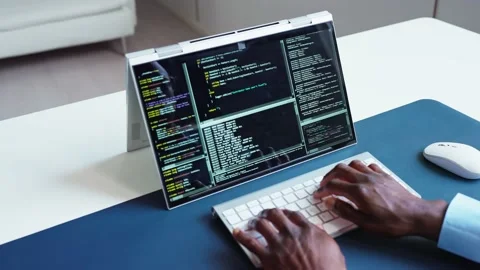 Programmer Or Coder At Office Desk Stock Footage 220894245