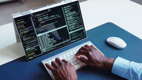 Programmer Or Coder At Office Desk Stock Footage 220894302