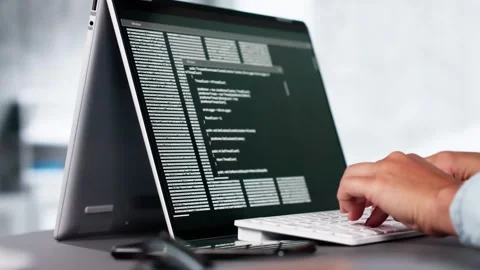 Programmer Or Coder At Office Desk Stock Footage 293132738