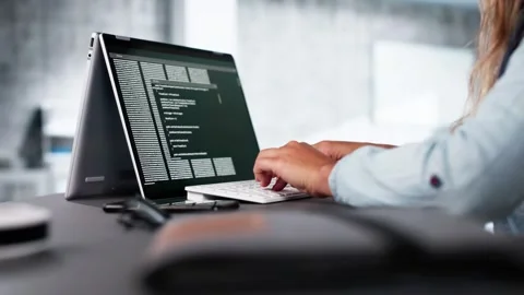 Programmer Or Coder At Office Desk Stock Footage 294723567