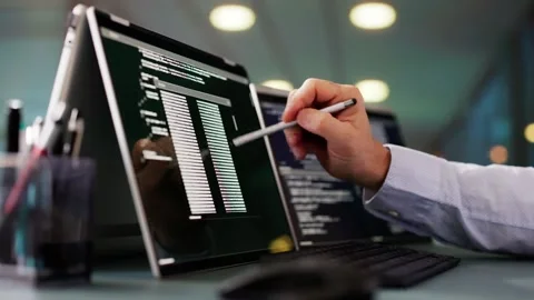 Programmer Or Coder At Office Desk Stock Footage 299954887