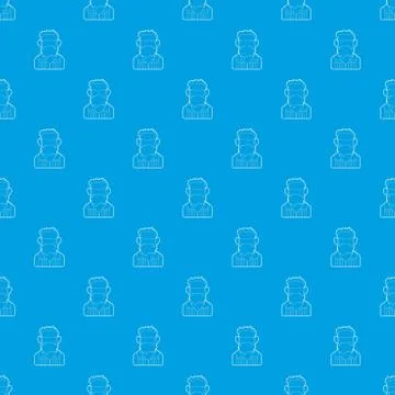 Programmer pattern seamless blue Stock-Illustration