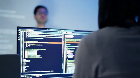 Programmer Presenting Code to Colleague in Office. Stock Footage 273192659