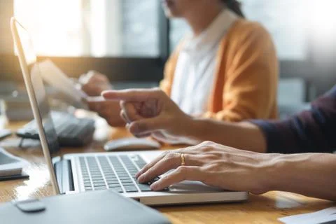 Programmer programming and coding  software designer working on project in IT Stock-Fotos