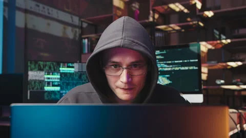 The programmer rejoices in his victory Stock Footage 179507184