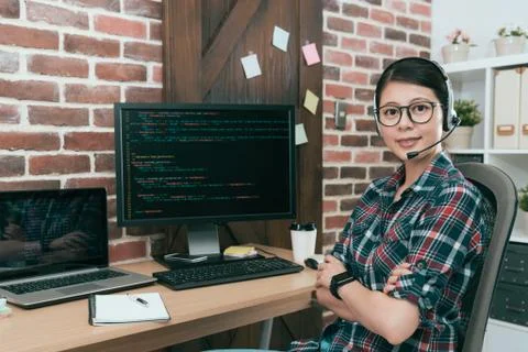 Programmer responsible for network security issues Stock-Fotos