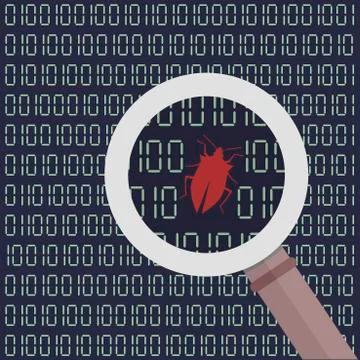Programmer searching bugs イラスト素材