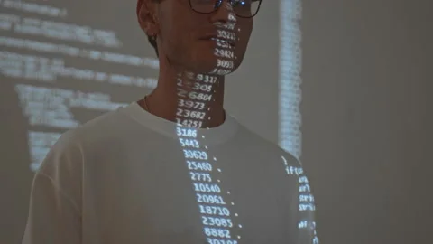Programmer Talking at Presentation Video stock 171539670