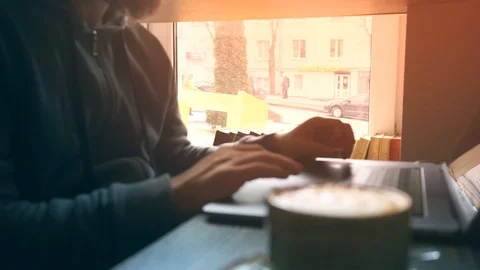 Programmer tap to keyboard Stock Footage 104516063