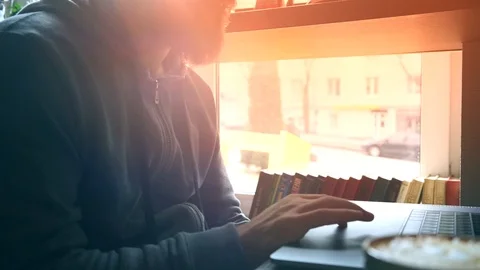 Programmer tap to keyboard Stock Footage 104516064