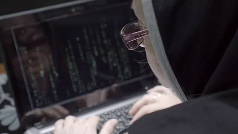 The programmer is trying to hack your computer. Stock Footage 76840393