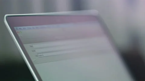 Programmer types data in blank spaces on website for work Stock Footage 230038363