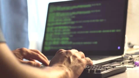 Programmer typing code 4K Stock Footage 201611872