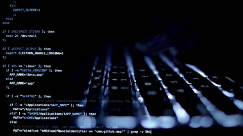 Programmer typing code on laptop at night Stock Footage 236740793
