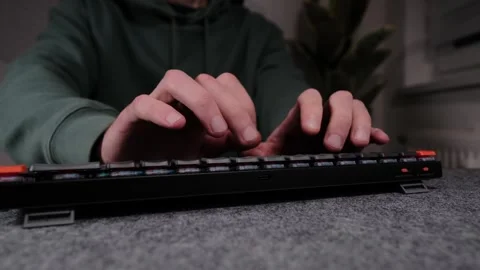 Programmer typing on keyboard Stock Footage 278813093