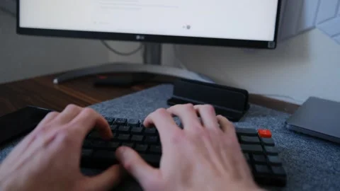 Programmer typing on keyboard Stock Footage 278813103