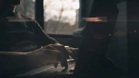 A programmer is typing new lines of HTML code. Laptop closeup. Working time. Web Stock Footage 144640859