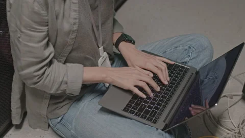Programmer Typing on Portable Computer Video stock 162464278