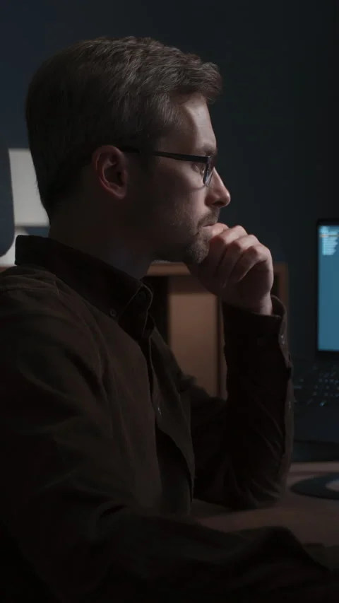 Programmer Using AI Assistant for Coding at Home Office Stock Footage 341681681