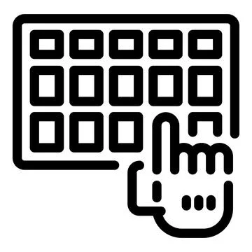 Programmer using keyboard on computer for coding and programming Stock Illustration