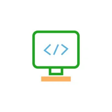 Programmer vector icon design template 스톡 일러스트