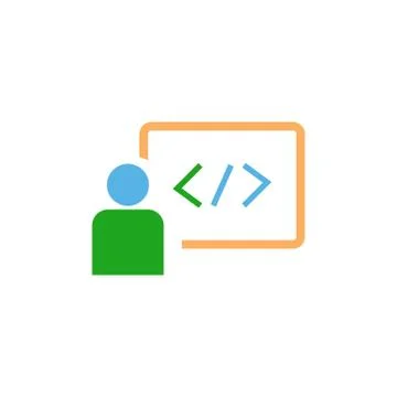 Programmer vector icon design template 스톡 일러스트