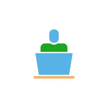 Programmer vector icon design template Illustrazione stock