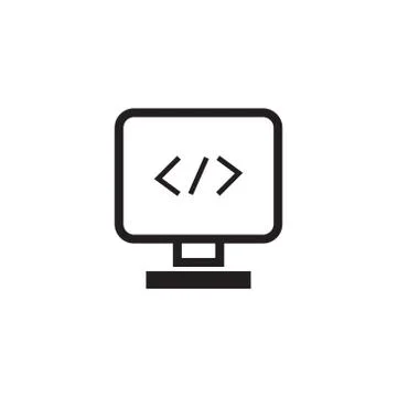 Programmer vector icon design template Illustrazione stock