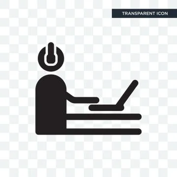 Programmer vector icon isolated on transparent background, Programmer logo de Illustrazione stock gratuita