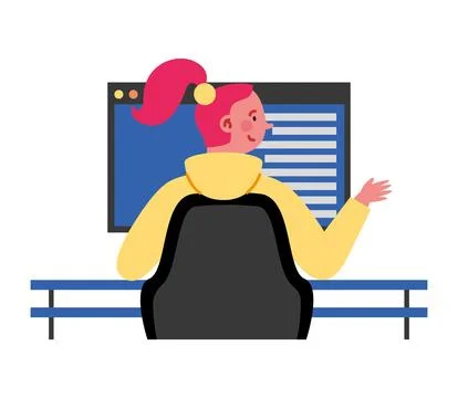 Programmer woman in the work Stock-Illustration