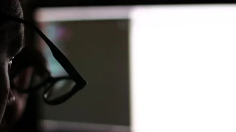 The programmer at work. The code of the website on the computer monitor. Stock Footage 68728747