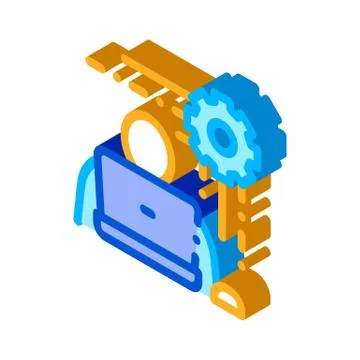 Programmer Work isometric icon vector illustration Stock-Illustration
