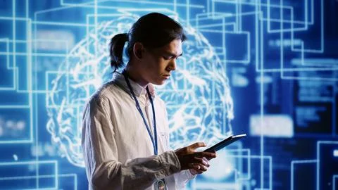 Programmer working with AI Stock Photos