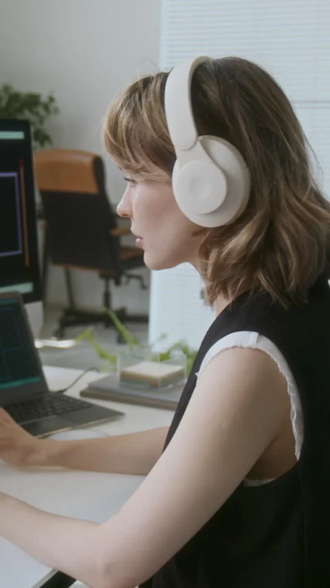 Programmer Working in Comfortable Office Stock Footage 313485383