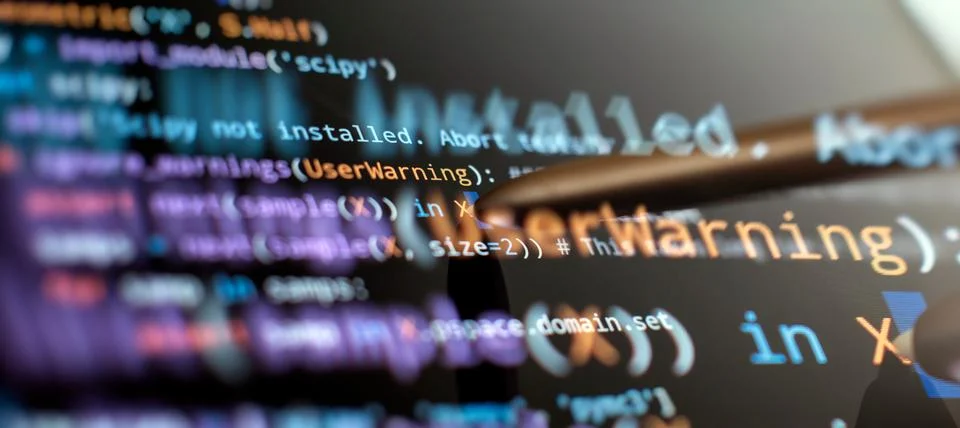 Programmer working on computer code, developer of software applications and I Stock-Fotos