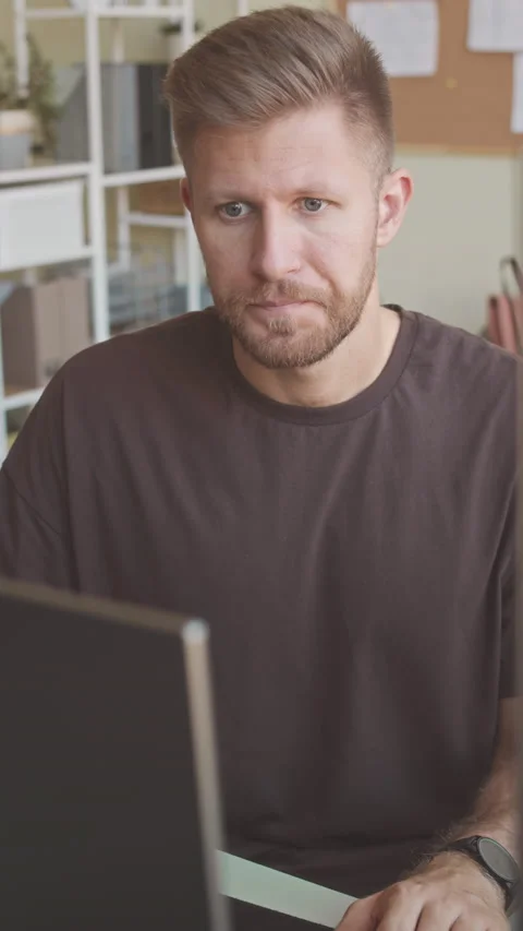 Programmer Working on Desktop Computer Stock Footage 224027263