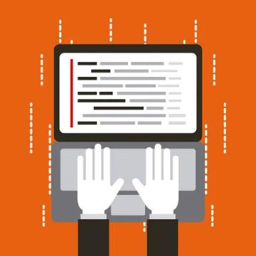 Programmer working interface web programming languages 스톡 일러스트