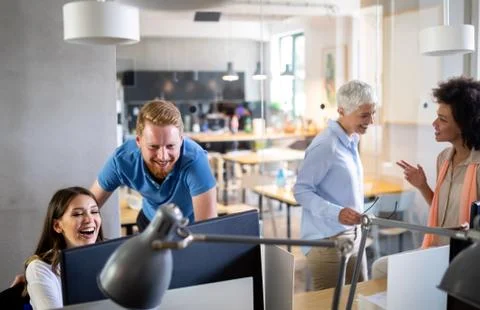 Programmer working in a software developing company office Stock Photos