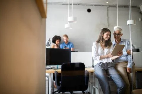 Programmer working in a software developing company office Stock Photos