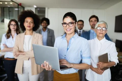 Programmer working in a software developing company office. Staff portrait Foto stock