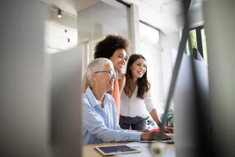 Programmer working in a software developing company office Stock Photos