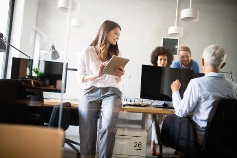 Programmer working in a software developing company office Stock Photos