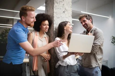Programmer working in a software developing company office Stock Photos